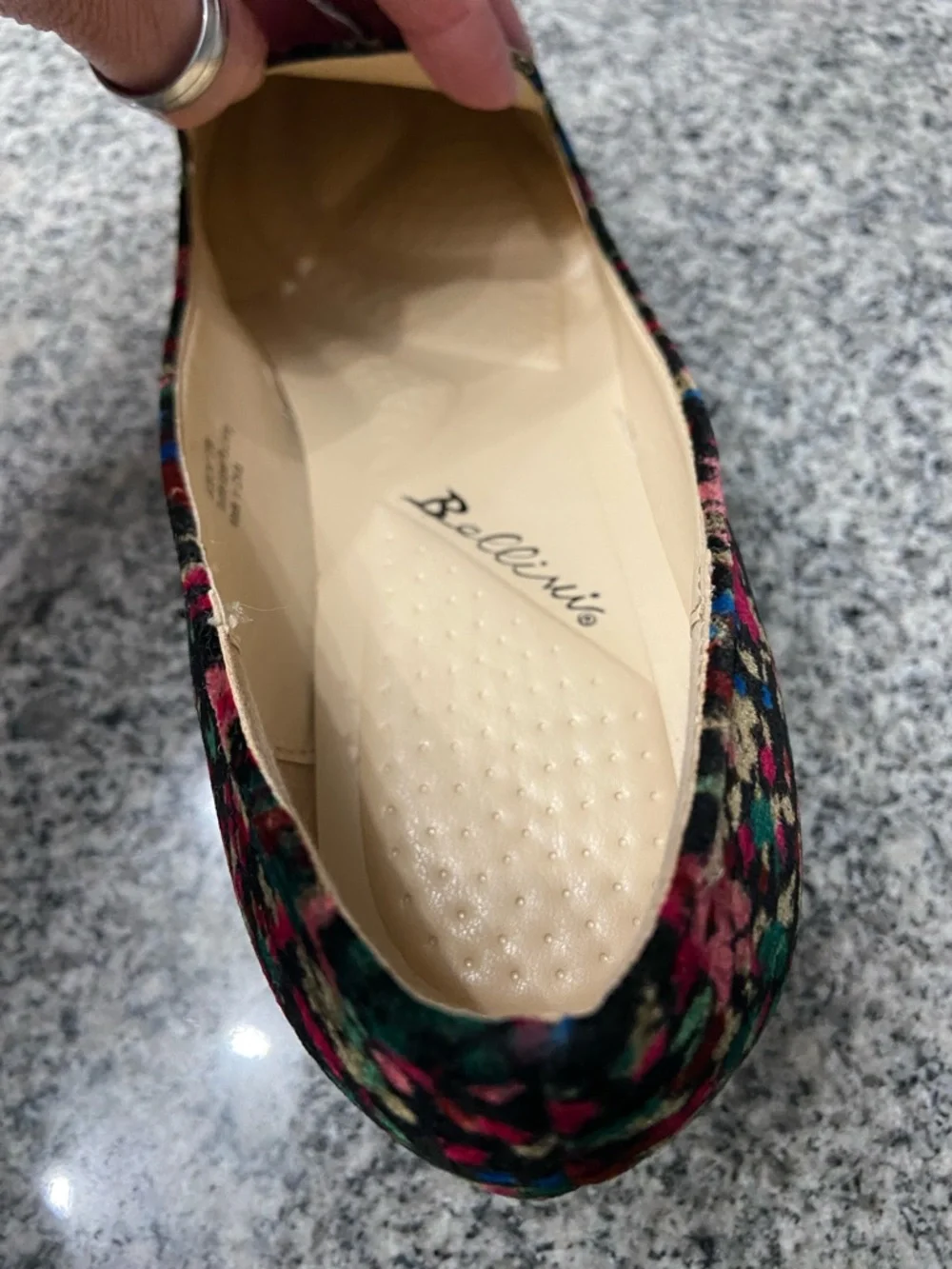 Beautiful BELLINI Bobcat Black Floral Velvet 2.25" Kitten Heel Dark Fairy 11W - Picture 10 of 17